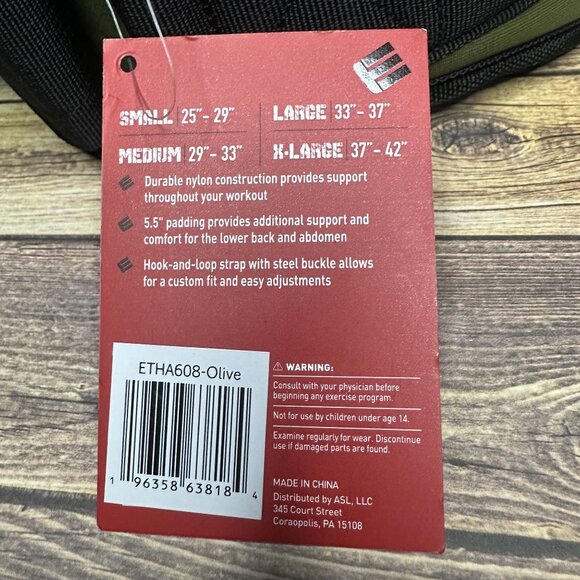 NWT ETHOS Axis Nylon Weightlifting Belt 5.5" Size Medium (Olive) - Picture 11 of 11